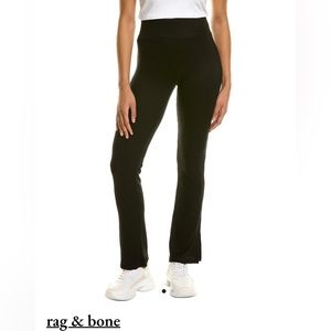 Rag & bone black knit flare pant